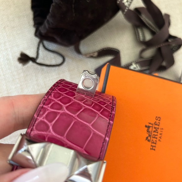 HERMES COLLIER DE CHIEN CROCODILE BRACELET NEW! - Picture 13 of 17